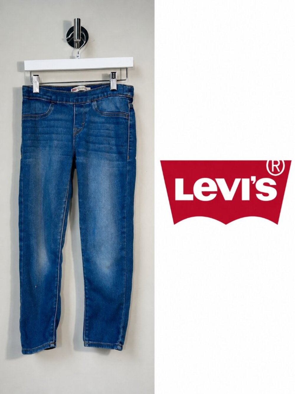Levi’s Girls Pull-On Jeggings Medium Wash Skinny Jeans Size M 12 – Stretch Denim
